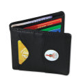 LEATHER BILLFOLD - ENAMELLED COIN