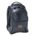 PATCH LEATHER LAPTOP BACKPACK - Embroidered